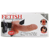 Fetish Fantasy 7" Vibrating Hollow Strap-On in Flesh