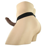 Fetish Fantasy Vibrating 7" Hollow Strap-On in Brown