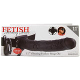 Fetish Fantasy 11" Vibrating Hollow Strap-On in Black