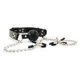Fetish Fantasy Extreme Deluxe Ball Gag & Nipple Clamps