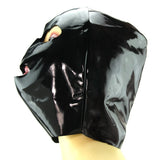 Fetish Fantasy Wet Look 3-Hole Hood Large in Black