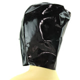 Fetish Fantasy Wet Look 3-Hole Hood Large in Black
