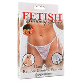 Date Night Remote Control 10X Panties in White