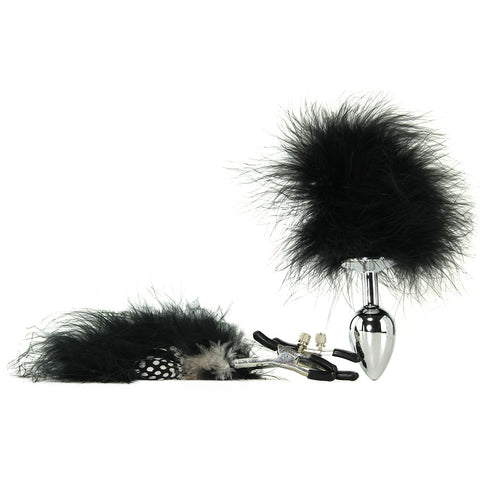 Feather Nipple Clamps & Butt Plug