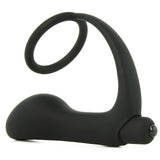 Ass-Gasm Vibrating Cock Ring Plug in Black