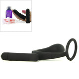 Ass-Gasm Vibrating Cock Ring Plug in Black