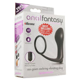 Ass-Gasm Vibrating Cock Ring Plug in Black