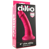 Dillio 6" Slim Dildo in Hot Pink