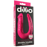 Dillio Double Trouble Dildo in Hot Pink