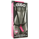 Dillio 6 Inch Strap-On Suspender Harness Set in Pink