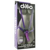 Dillio 7 Inch Strap-On Suspender Harness Set in Purple