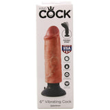 King Cock 6" Vibrating Dildo in Flesh Tone