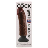 King Cock 8" Vibrating Dildo in Brown