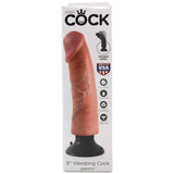 King Cock 9" Vibrating Dildo in Flesh Tone