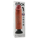 King Cock 10" Vibrating Dildo in Flesh Tone