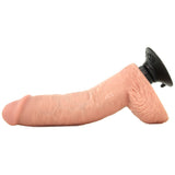 King Cock 10" Vibrating Dildo with Balls in Flesh Tone