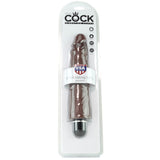 King Cock 9" Vibrating Stiffy in Brown