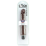 King Cock 10" Vibrating Stiffy in Brown