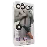 King Cock 11" Hollow Strap-On Suspender System in Flesh