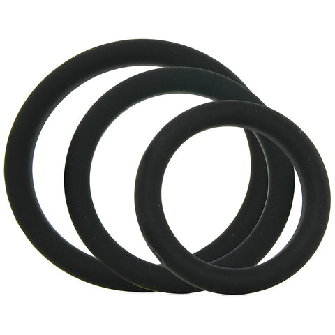 Xact-Fit Silicone Cock Ring Set Sizes 14 17 & 20