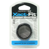 Xact-Fit Silicone Cock Ring Set Sizes 14 15 & 16