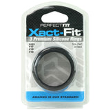 Xact-Fit Silicone Cock Ring Set Sizes 17 18 & 19