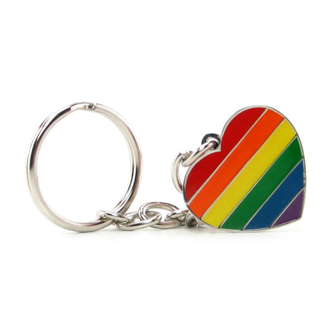 Rainbow Heart Keychain