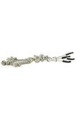 Tweezer Nipple Clamps with Silver Chain Tassels