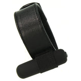 Leather 7 Speed Vibrating Erection Ring in Black