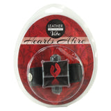 Leather 7 Speed Vibrating Erection Ring in Black