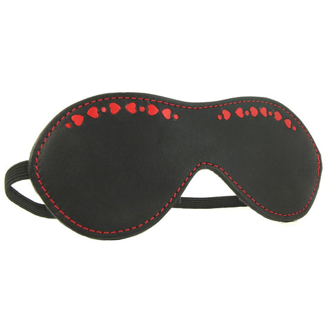 Heart Inlay Leather Blindfold