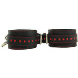 Heart Inlay Leather Ankle Restraints
