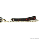 Heart Inlay Leather 24 Inch Chain Leash