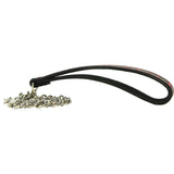 Heart Inlay Leather 24 Inch Chain Leash