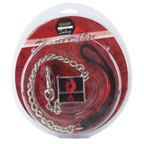 Heart Inlay Leather 24 Inch Chain Leash