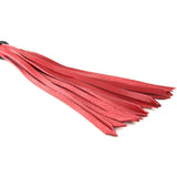 Leather Frayed Whip in Red