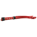 Leather Frayed Whip in Red