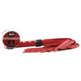 Leather Frayed Whip in Red