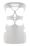 Nocturnal White Seamless Mini Dress in OS