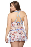 Spring Floral Babydoll and Panty in 1X