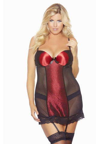 Private Affair Mesh Chemise and Panty in 1X