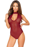 Merlot Mesh Bodysuit in M/L