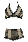 Two-Toned Bralette and High Waisted Short Set in L/XL