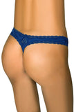 Navy Blue Staple Thong in S/M
