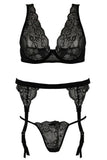 Lux Lace Garter Set in S/M