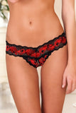 Crotchless Lace V-Thong in M/L