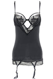 Rough Romance Gartered Chemise and G-String in S/M