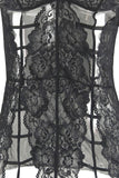 Caged Lace Garter Chemise and G-String in S/M