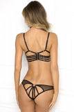 Attitude Adjustment Black Bra and Panty Set in M/L