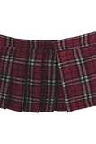 Schoolgirl Mini Skirt Red in L